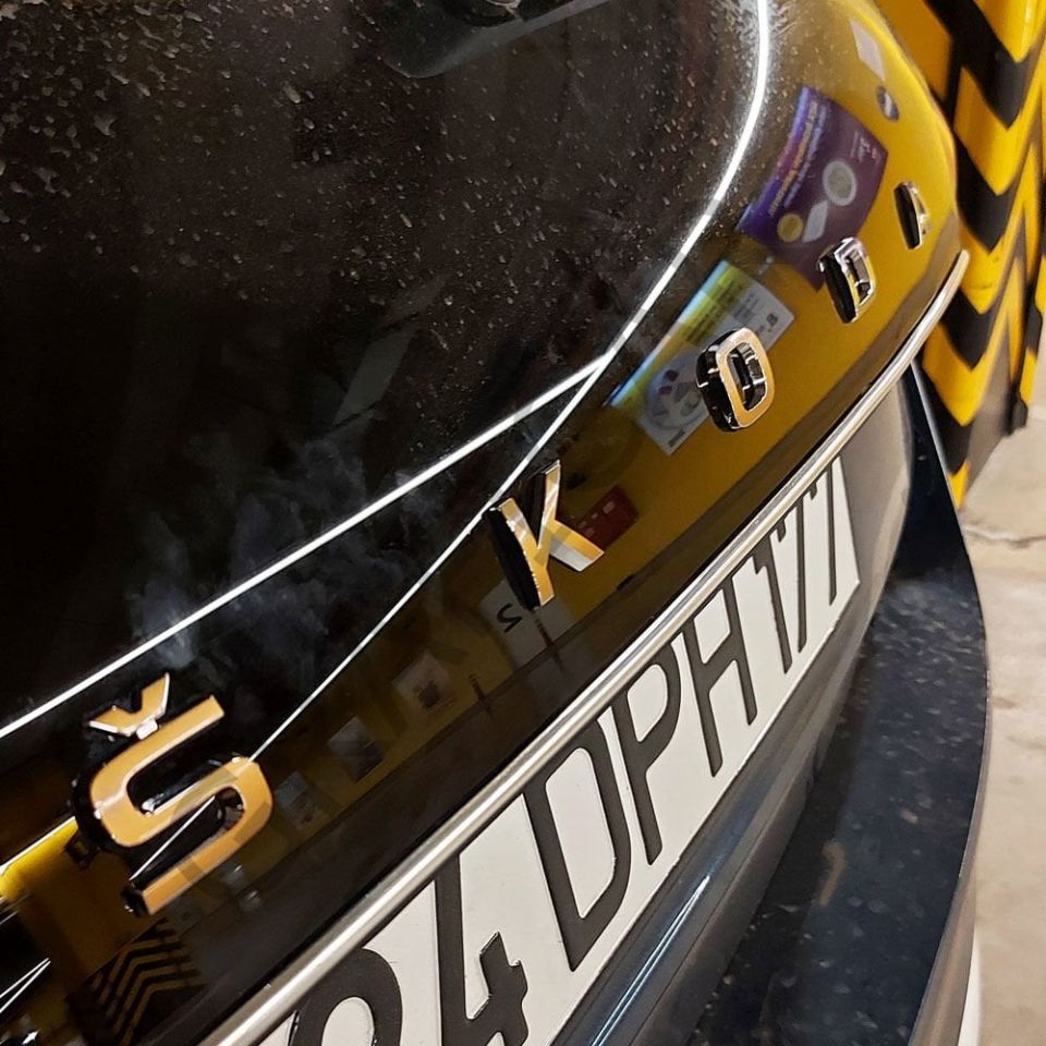 Skoda Scala Amblem Sticker Set MAT SİYAH