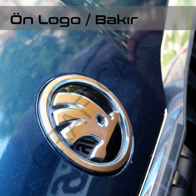 Skoda Scala Emblem Sticker Set MATT CARBON RED