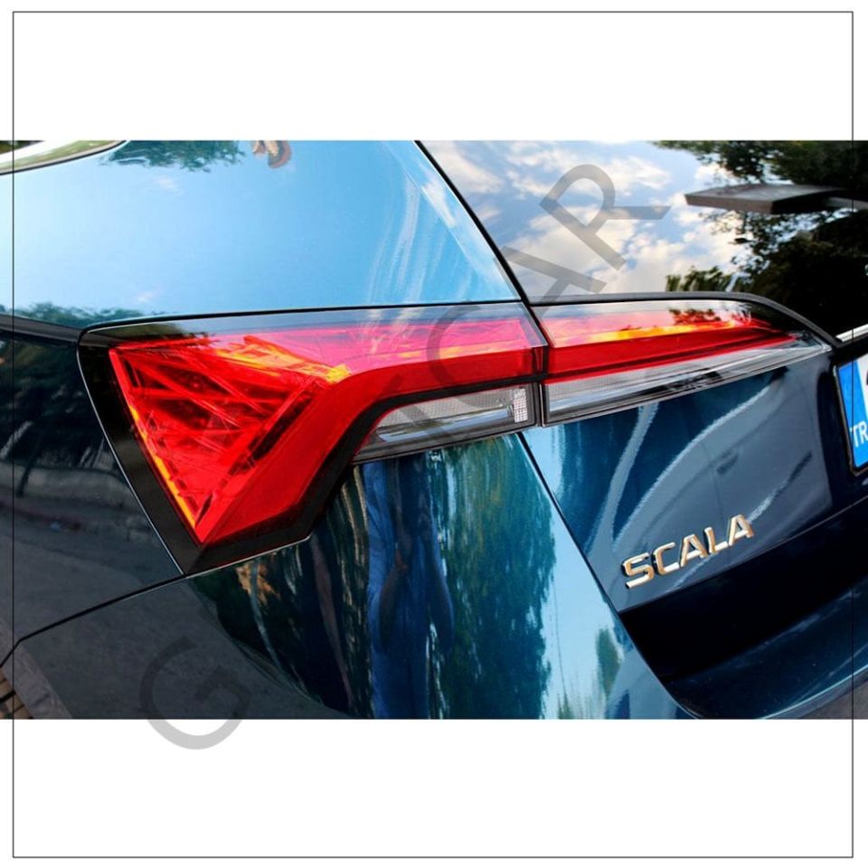 Skoda Scala Stop Çerçeve Sticker PARLAK SİYAH