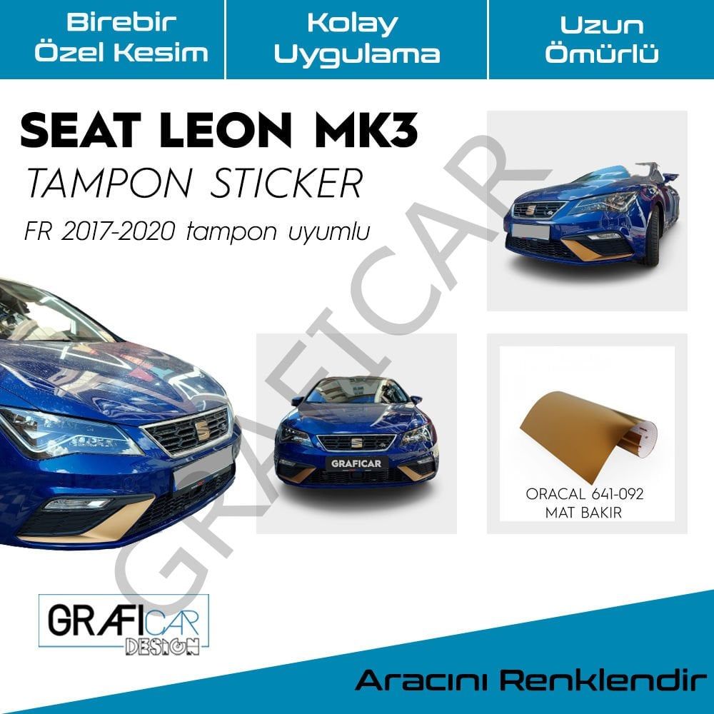 Seat Leon 5F/MK3 TAMPON STICKER FIRÇALI FÜME - 2017-2020 / MAKYAJLI