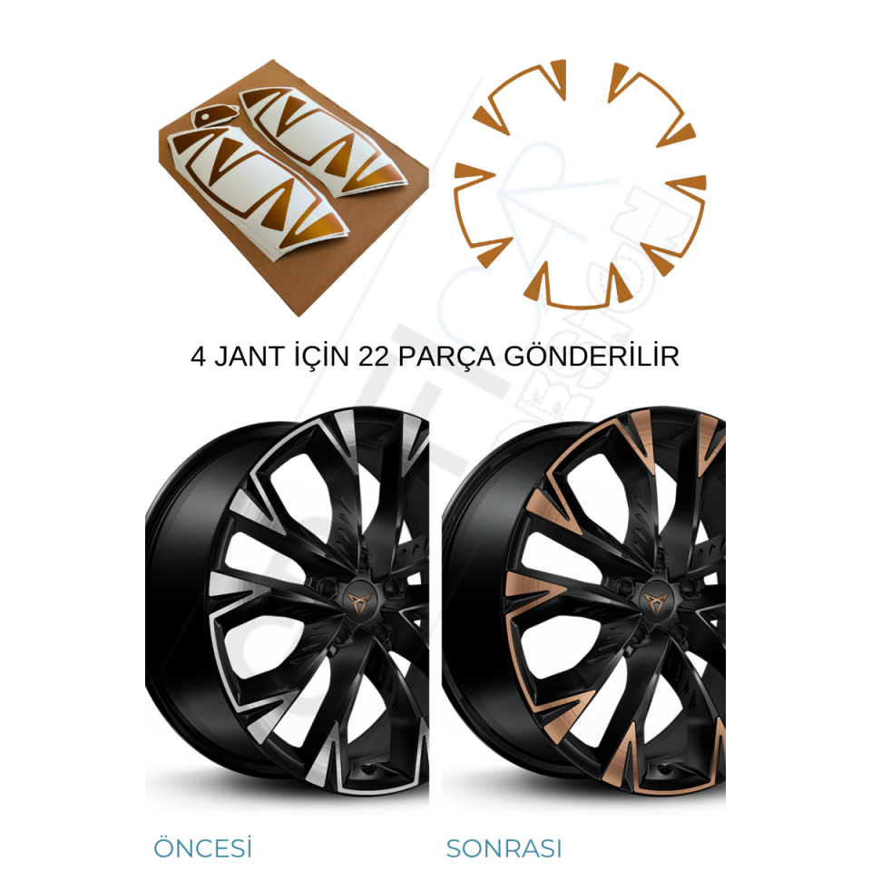 Cupra Formentor VZ Jant Kaplama Sticker Set - 19'' ARTIC