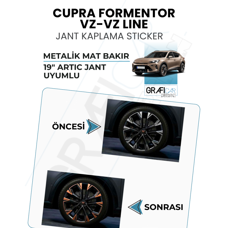Cupra Formentor VZ Jant Kaplama Sticker Set