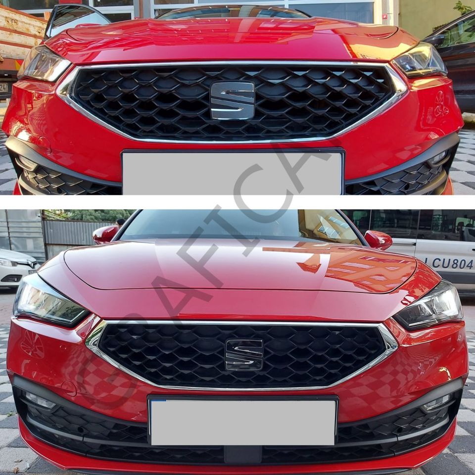 Seat Leon MK4 Amblem Sticker Set METALİK MAT GRİ