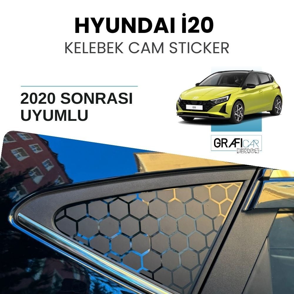 Hyundai i20 Kelebek Cam Sticker