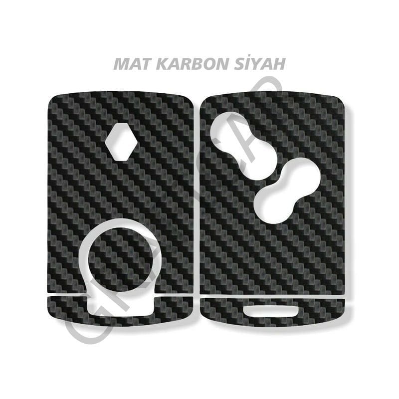 Reno Kart Anahtar Kaplama Sticker MAT SİYAH