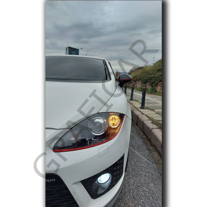 Seat Leon MK2 Far/Ayna Sticker PARLAK SİYAH