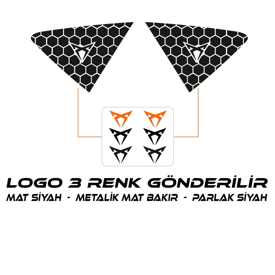 Seat Leon MK3/MK3,5 Kelebek Cam Sticker CUPRA LOGOLU