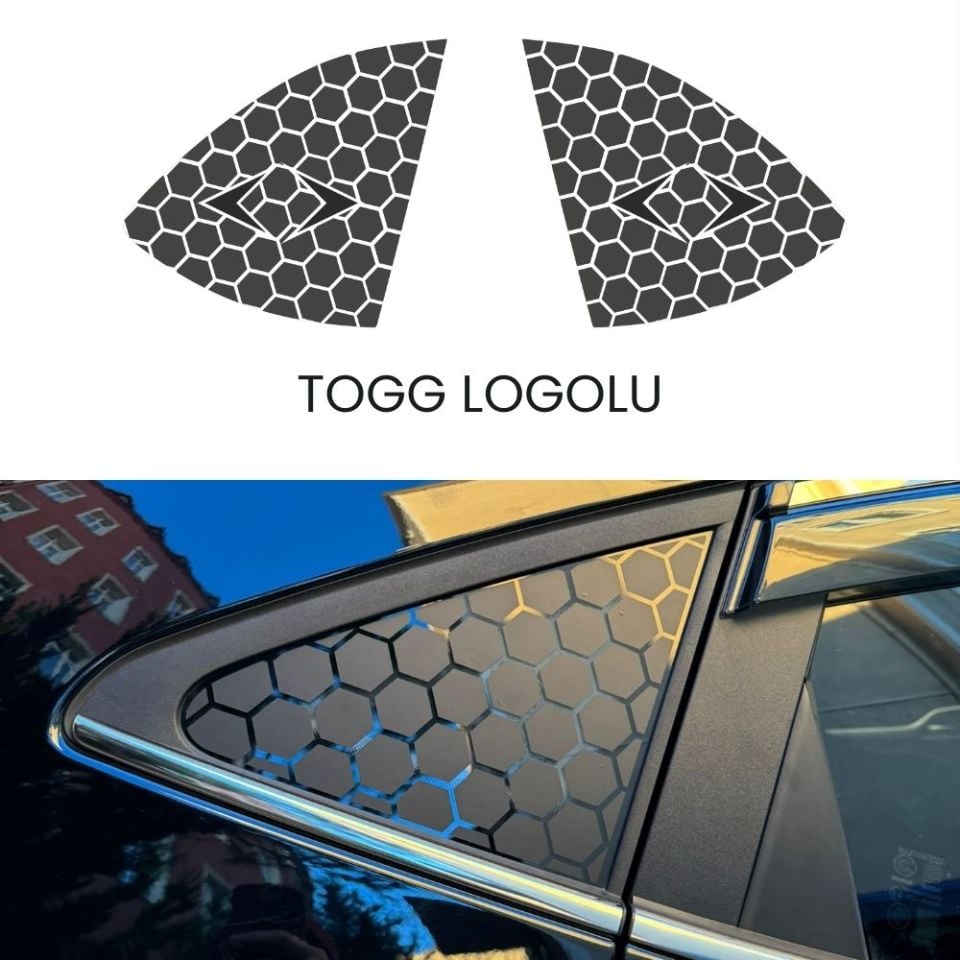 TOGG T10X Kelebek Cam Sticker LOGOSUZ/YAZISIZ
