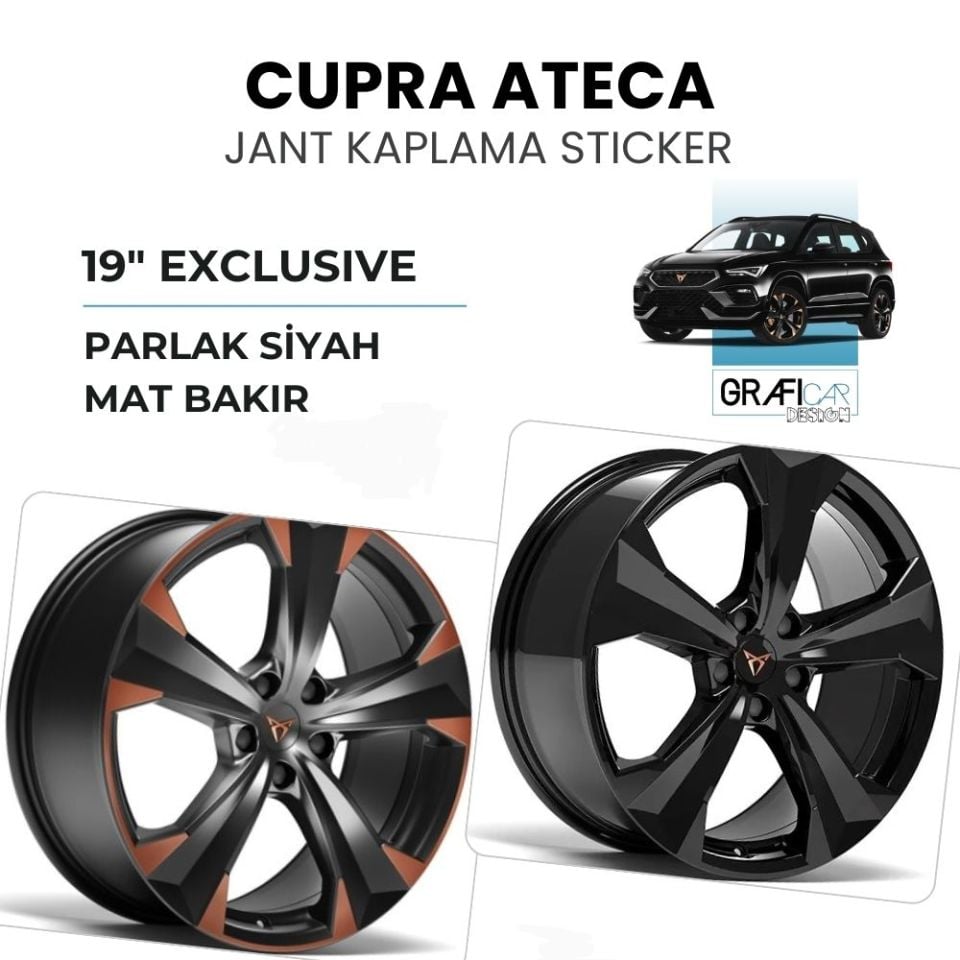 Cupra Ateca Jant Kaplama Sticker Set