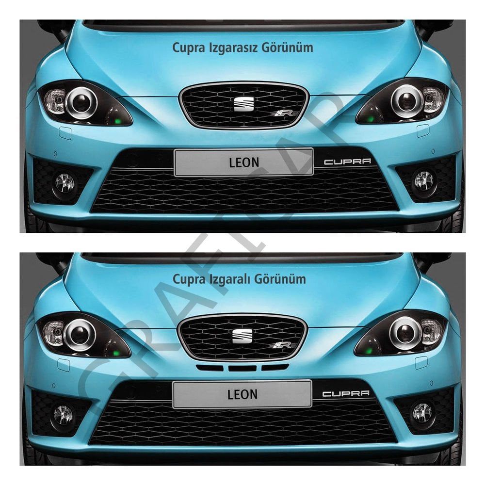 Seat Leon MK2 Izgara Görünüm Sticker PARLAK SİYAH