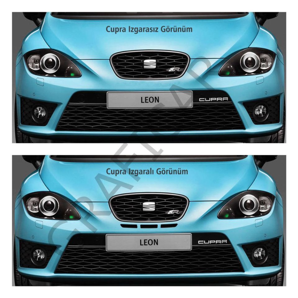 Seat Leon MK2 Izgara Görünüm Sticker MAT SİYAH