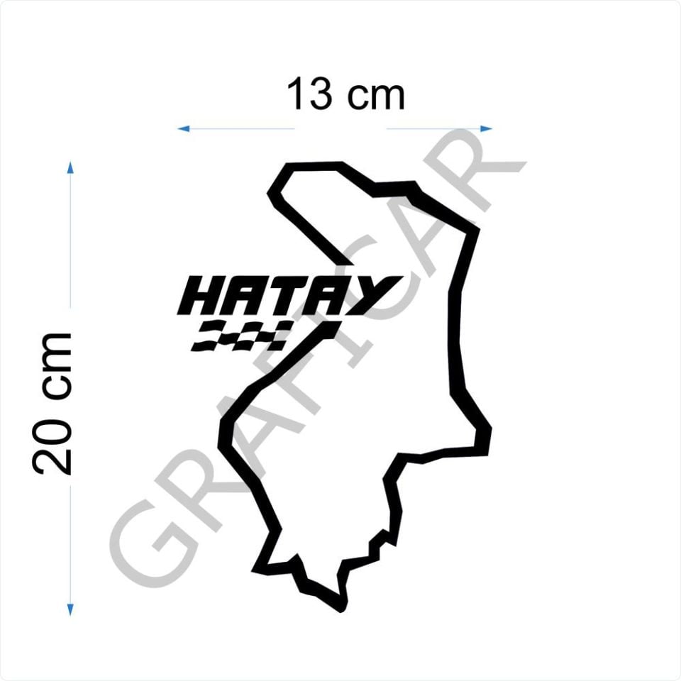 Harita Yarış Pisti Görünüm Sticker/Gümüşhane-Hakkari-Hatay-Isparta PARLAK BEYAZ - ISPARTA