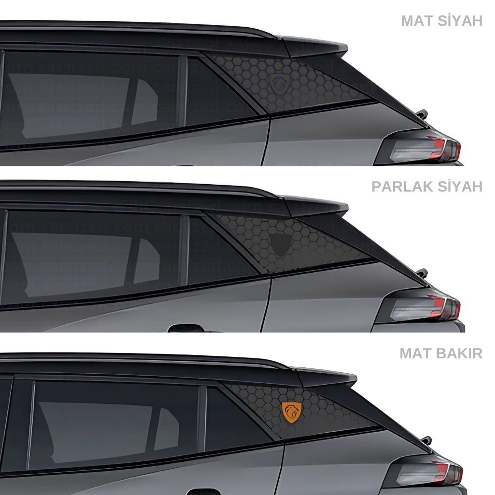 Peugeot 2008 Uyumlu Kelebek Cam Sticker ASLAN LOGOLU