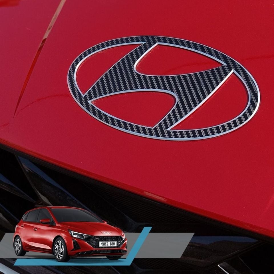 Hyundai i20 Amblem Sticker Set PARLAK SİYAH