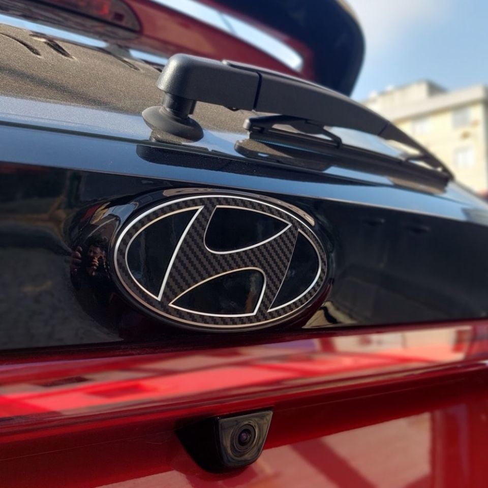 Hyundai i20 Amblem Sticker Set PARLAK SİYAH