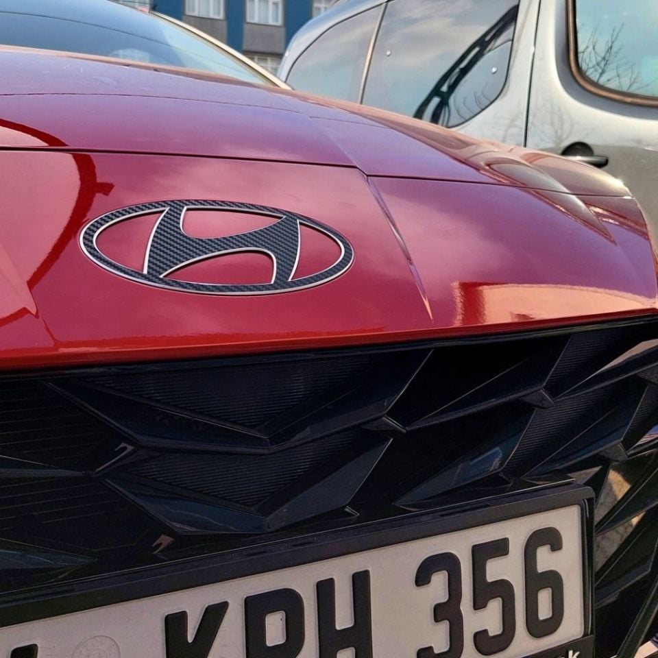 Hyundai i20 Amblem Sticker Set PARLAK SİYAH
