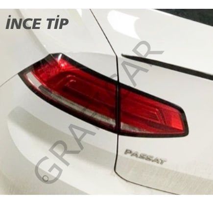 Volkswagen Passat B8/8,5 Stop Çerçeve Sticker MAT SİYAH - KALIN - KESİKLİ