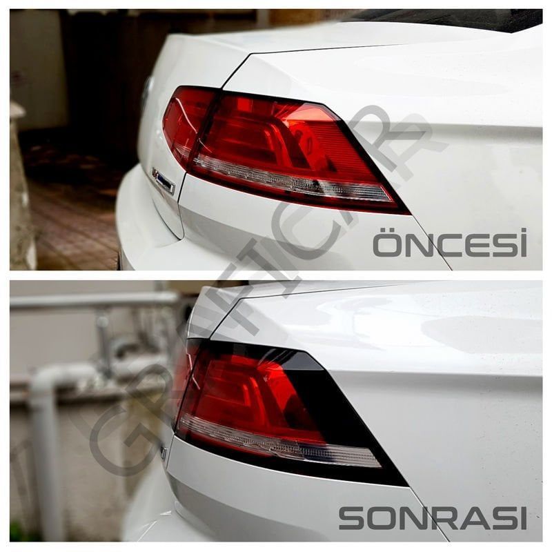 Volkswagen Passat B8/8,5 Stop Çerçeve Sticker MAT SİYAH - KALIN - KESİKLİ