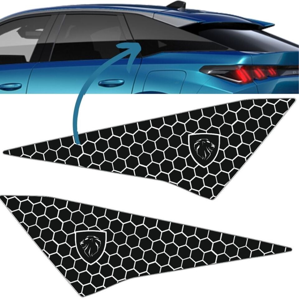 Peugeot 3008 III / P64 Uyumlu Kelebek Cam Sticker