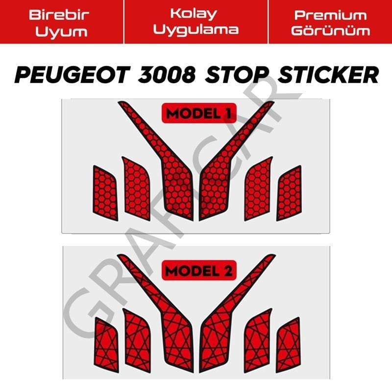 Peugeot 3008 Stop Sticker MODEL 1