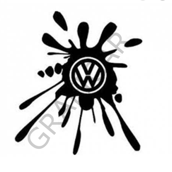 VW Splash Sticker / Pack of 2 BRIGHT BLACK
