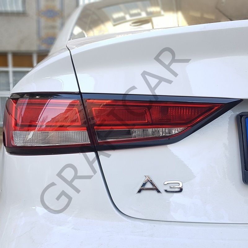 Audi A3/8V Sedan/Hatchback Stop Frame Sticker MATTE BLACK - SEDAN
