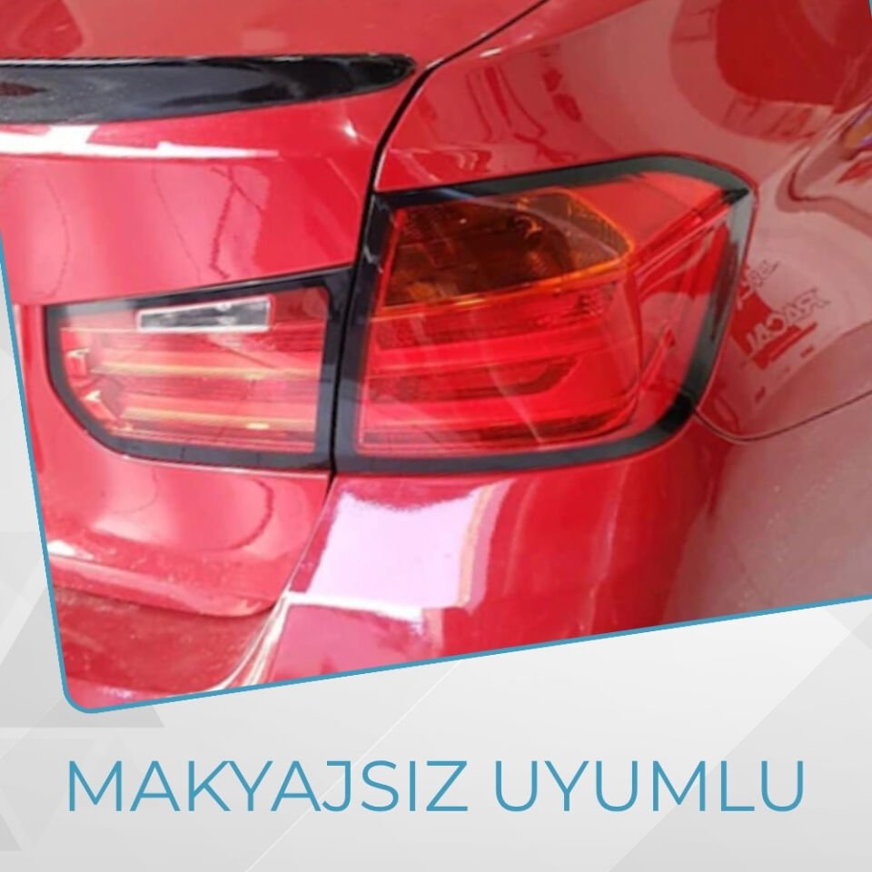 BMW F30 Stop Çerçeve Sticker MAT SİYAH - MAKYAJSIZ