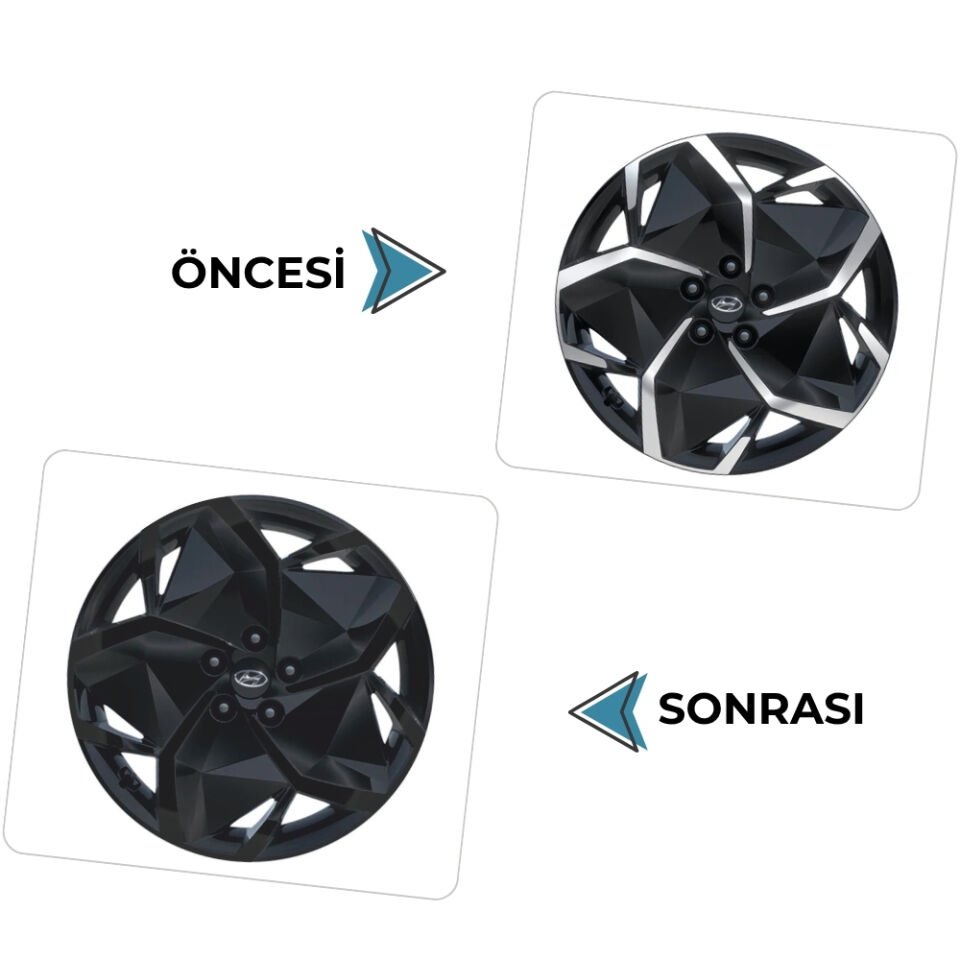 Hyundai İoniq 5 Jant Kaplama Sticker Set - 52910GI110 - 19''