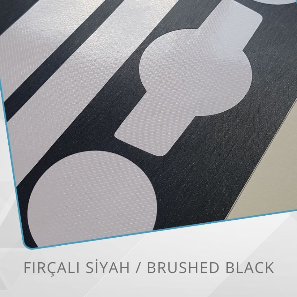 Seat Leon MK3/MK3,5 Konsol İç Trim Kaplama Sticker Seti FIRÇALI SİYAH - 2014-2016 DSG MANUEL - YOK